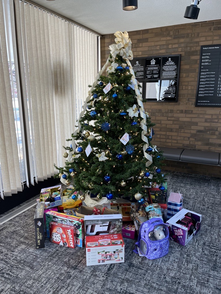 Collection of donated toys at ur 36th Street branch.