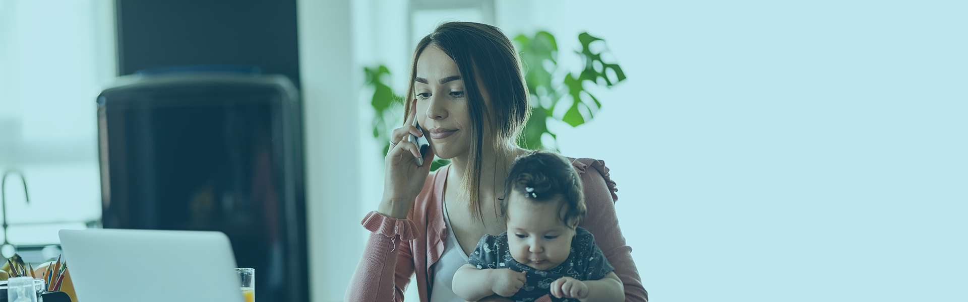 Mother and Child on phone call | CU*Talk