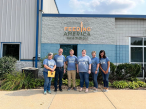 West Michigan Credit Union team members volunteering at Feeding America