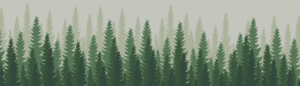 Green Trees on a Tan Background