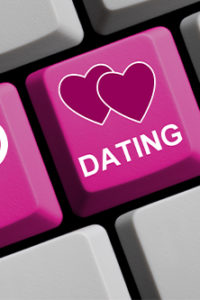 Keyboard with "dating" button