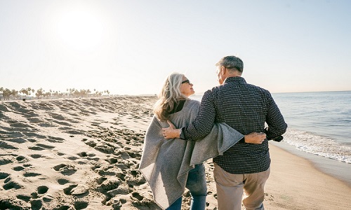 Senior couple on vacation