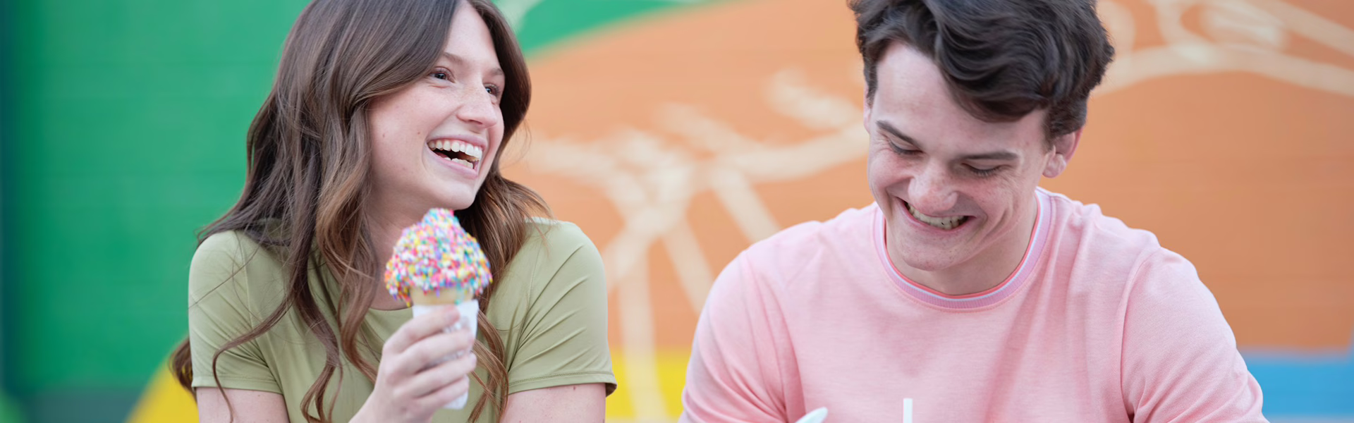 SkipAPay2025 Two kids eating ice cream.