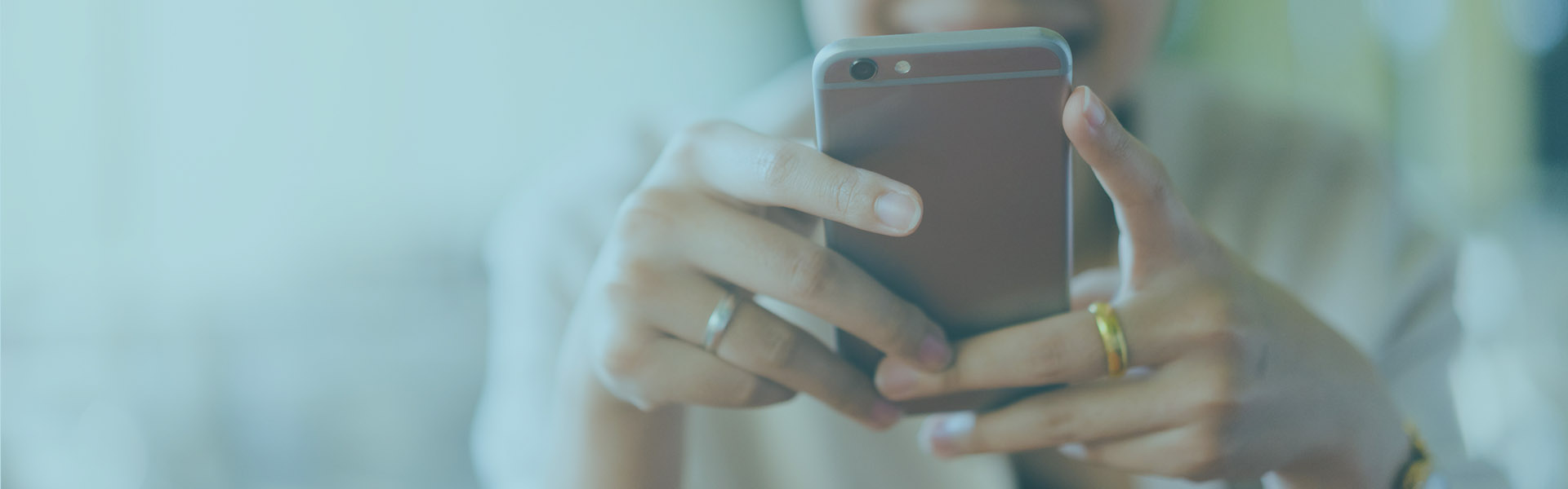 Woman texting on phone